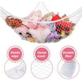 thumbnail image 3 of Hamac Filet pour Jouets, Sac Organisateur Suspendu pour Jouets Filet de Rangement Filet de Rangement pour Jouets Chambre d'Enfant Oursons (Blanc), 3 of 5