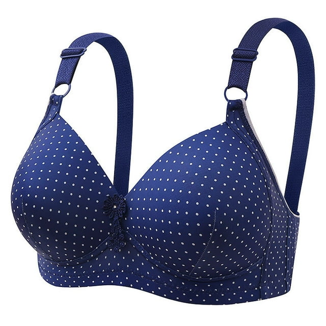 Bmisegm Soutien-Gorge pour Femmes avec Bretelles Réglables Design Sans Fil Style Dos Nu pour Confort et Tenue Toute la Journée Bleu 42