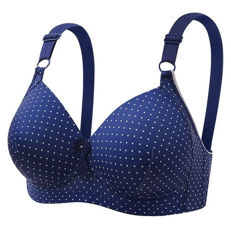 Riforla Women s Comfortable and Sexy Transparent Shoulder Strap Cordless Backless Spongeless with Convertible Shoulder Straps Women Bras Blue 36