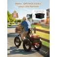 thumbnail image 6 of QRONGE Electric Tricycle for Adults 960W 50Miles Range 20 mph 20" Fat Tire Electric Trike 36V 15AH Battery Etrike 3 Wheel Electric Bike Step-Thru Mountain E Bike for Farm Work Travel, UL2849 by SGS, 6 of 9