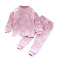 thumbnail image 4 of Thetops Infant Girl Outfit Set 100% Cotton Soft - Pink with Rabbit & Floral Prints, 2T Top & Pants w/ Shoulder Buttons for Easy Dressing, 4 of 4