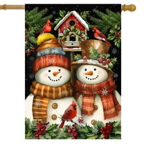 Briarwood Lane Snowman Pair House Flag