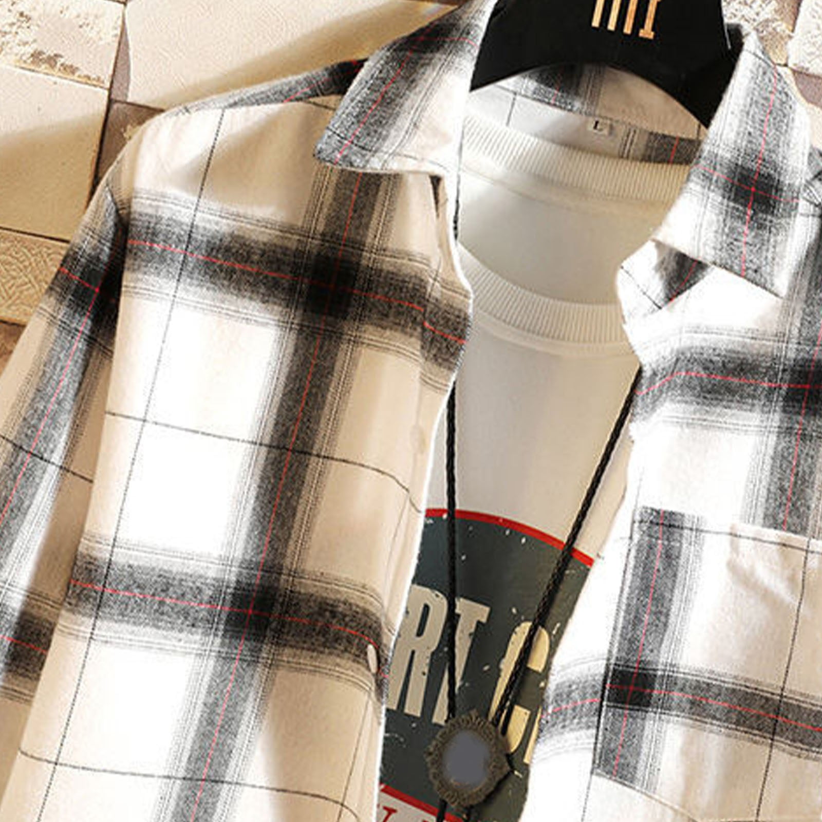 Veste Mi Saison Decathlon Homme Veste Homme Carreaux Svanco - Veste Légère Printemps/automne - Style Décontracté Veste Printemps Automne Pratique