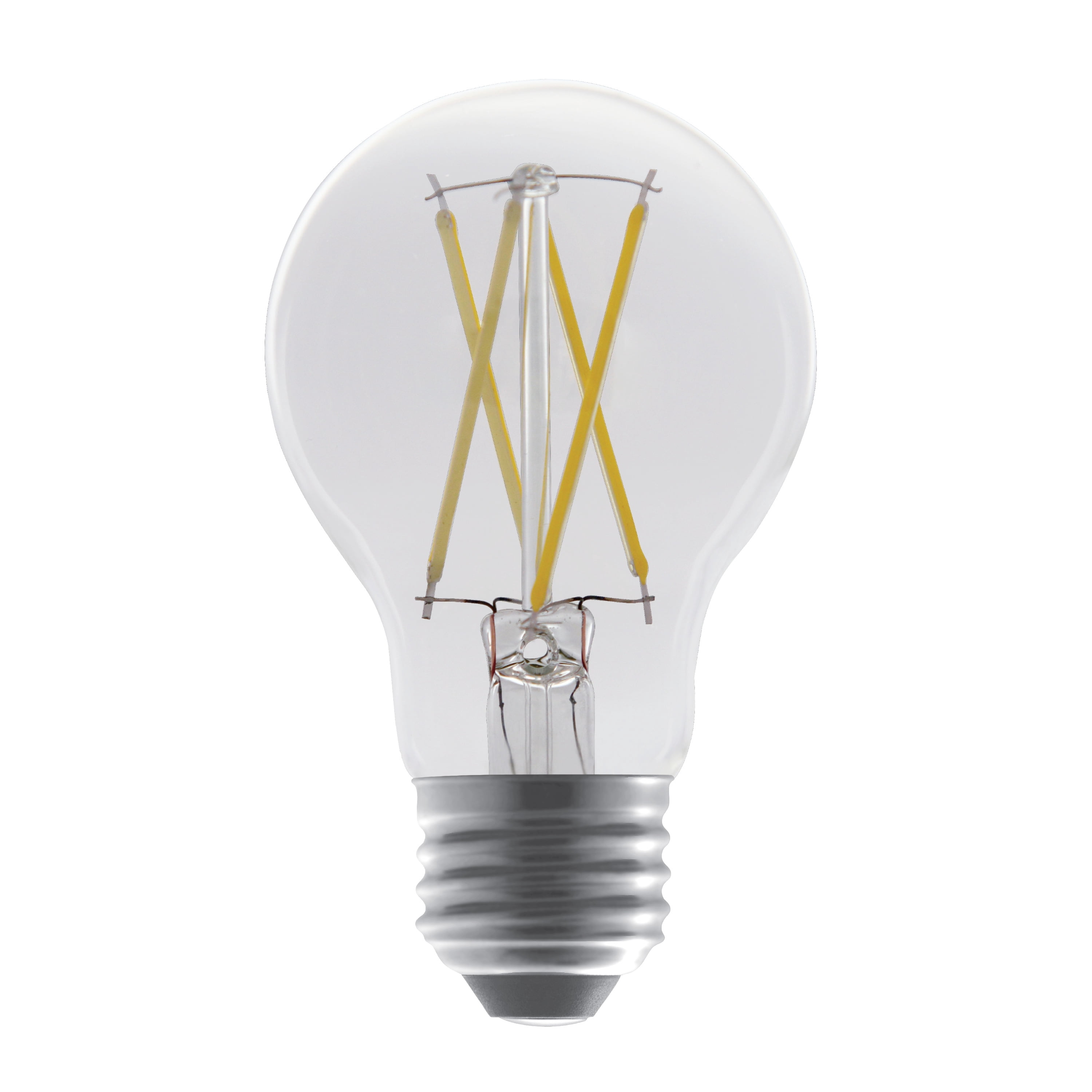 (2 pack) Great Value 18 Year LED Light Bulbs, A19 60 Watts Equivalent, E26, Dim, Daylight Clear Glass, 12 Pk