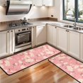 thumbnail image 3 of Kitchen Rugs Sets Of 2,Pioneer Flower Floral Print Pattern Anti Fatigue Kitchen Mat Rugs Non Slip Washable,Decorative Kitchen Floor Mats for Kitchen,Sink,Laundry,17"x47"+17"x47", 3 of 5