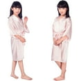 thumbnail image 3 of Girls Kids Kimono Sleep Robe for Daily Leisure with Gold Print and Colorful Party Pajamas Summer Sleepwear for 3-11 Years Old Soft Wrap Robe, 3 of 3