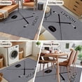 thumbnail image 5 of 4x6 Area Rugs, Gray Hockey Non-Skid Rubber Backing Large Rectangle Rugs - Living Room Bedroom Home Office, Modern Art Vintage Hockey Ball Sports Indoor Floor Mat Carpets Washable Rug, 5 of 9