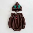 thumbnail image 4 of XFHLMJFF Christmas Tree Romper for Baby Corduroy Classic Colored Sleeveless Coveralls Girls Boys Romper Onesie 0-3 Months, 4 of 6