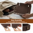 thumbnail image 4 of Valet Tray Catchall Tray for Men, 10.23"x 7.48"x 1.77" PU Leather Organizer for Nightstand, Entryway or Desk, Keys, Wallet, Watch, Dark Brown, 4 of 10