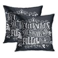 thumbnail image 1 of BOSDECO Positive Be Courageous The Wonders Will Follow Inspirational Quote Vintage Hand Lettering This and As PillowCase Pillow Cover 16x16 inch Set of 2, 1 of 1