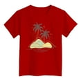 thumbnail image 4 of Island Print Casual Tee For Girls Fashion Comfort Fit Top Beach Daily Wear Soft Breathable Kids Shirt Short Sleeve Shirt for Girls Tees Kids Tshirts Clothes Summer Tops T-Shirt, 4 of 4