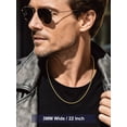 thumbnail image 3 of Bandmax 3MM 14K Gold Plated Rope Chain Necklace for Men Women 24 Inch Stainless Steel Thin Twist Chain for Pendant Necklaces Jewelry Gift for Birthday, 3 of 9