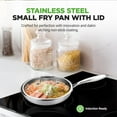 thumbnail image 3 of NutriChef 8" Stainless Steel Frying Pan - Triply Kitchenware Stir Fry Pan Kitchen Cookware W/Dakin Etching Non-Stick Coating, Scratch-Resistant Raised-Up Honeycomb Fire Textured Pattern, 3 of 8