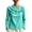 Green, variant on Dressy Blouses for Women Draped Twist Knot Neck Elegant Tops with Fringe Long Sleeve Casual T Shirts for Party (3XL, Sky Blue)