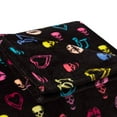 thumbnail image 2 of Betsey Johnson Black Ultra Soft Plush Fleece Throw, 50” x 70”, 2 of 4