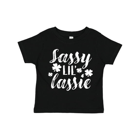 Inktastic Saint Patrick's Day Sassy Lil' Lassie with Shamrocks Boys or Girls Toddler T-Shirt
