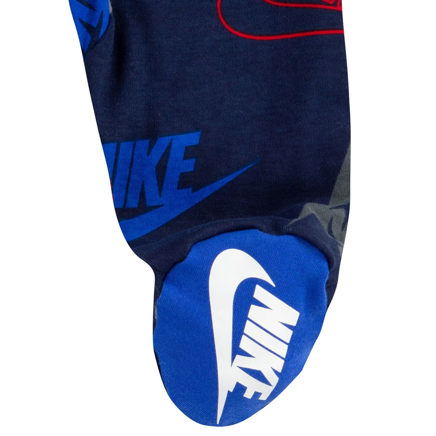 Newborn Baby Nike Logo Full-Zip Footed One Piece Coverall Color: Midnight Navy Size: 6 MONTHS