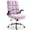 Purple, variant on BUPPLEE Executive Office Chair Velvet Ergonomic Style, Swivel Flip-Up Arms