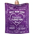 thumbnail image 1 of LHSHID Gifts for Mom from Daughter Son Mother's Day Christmas Valentines Day Birthday Gifts Mom Gifts Mother Gifts for Mom to be First Mom New Mom Gifts for Women Throw Blanket 50"x60", 1 of 7