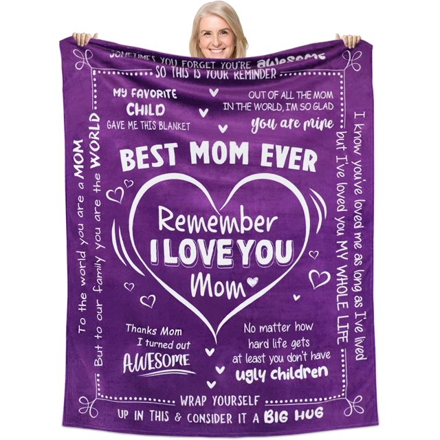 LHSHID Gifts for Mom from Daughter Son Mother's Day Christmas Valentines Day Birthday Gifts Mom Gifts Mother Gifts for Mom to be First Mom New Mom Gifts for Women Throw Blanket 30"x40"
