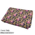 thumbnail image 5 of Animal Floor Pillow Lounger Cover, Cartoon Animated Repeated Female Rat Girl Silhouettes and Spotted Cheese, Nap Mat Printed Fabric Case for 5 Pillows, 88" x 36", Indigo Pink Pale Brown, by Ambesonne, 5 of 5