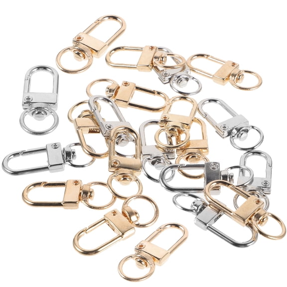 KALLORY 20Pcs Assorted Color Metal Keychain Clasps Key Clips for Bags Belts Easy to Attach Accessories