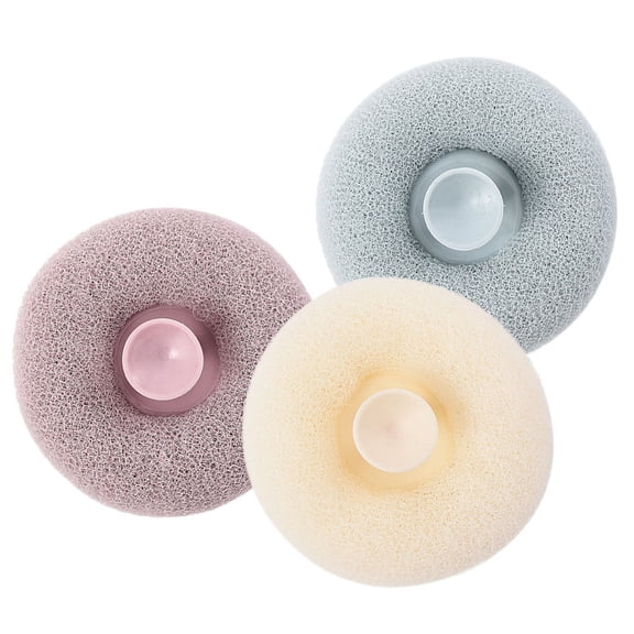 MUSEYA 3Pcs Body Scrubber Bath Shower Sponge for Comfortable Lather and Easy Use Assorted