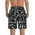 thumbnail image 3 of Bixox Men's Numbers printing Casual Classic Fit Short Summer Beach Shorts, 3 of 6