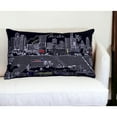 thumbnail image 6 of 24" Black Atlanta Nighttime Skyline Lumbar Decorative Pillow, 6 of 6