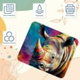 thumbnail image 3 of Rhino Square Non-Slip Rubber Bottom Printed Desk Mat Mousepad for Office and Gaming - 8.3x9.8 Inch, 3 of 6
