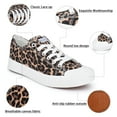 thumbnail image 4 of JENN ARDOR Women’s Canvas Low Top Sneaker Lace-up Classic Casual Shoes Platform Fashion Flats for Walking Running Hiking, Leopard, Size 6, 4 of 8