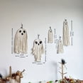 thumbnail image 2 of Halloween Handmade Cute Ghost Macrame Decoration, Spooky Woven Halloween Decoration Indoor & Outdoor Party, Cute Wall Hanging Decoration for Haunted House Party Front Door Porch Yard Tree(B), 2 of 5