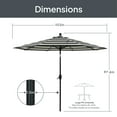 thumbnail image 5 of Better Homes & Gardens Premium 9' Stripe Round Market Patio Umbrella, Crank Lift, 3-Angle Tilt, 5 of 11