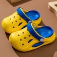 thumbnail image 2 of HCNTES Kids Non-Slip Casual Slides Soft Sandals Spring Summer Water Shoes for Children Beach Pool Shower Homewear(Z01-Yellow,11), 2 of 9