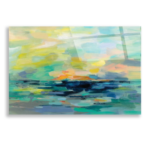 Epic Art 'Pacific Beach' by Silvia Vassileva, Acrylic Glass Wall Art, 24"x16"