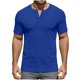 thumbnail image 1 of Usted Es Más Que una Prueba de Puntuación Estilo de Camisa Casual de Color Sólido Botón de Manga Corta Cuello Redondo Blusa, Hombre Casual de Manga Corta Botón Abajo Camisas Suéter, 1 of 8