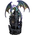 thumbnail image 4 of Large Rainbow Dragon On Castle Statue With Wyrmling In Egg LED Light Glass Ball, 4 of 10