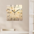 thumbnail image 4 of 10 Inch Wall Clock Battery Operated Square Clock for Office, Kitchen, Outdoor, Living Room,Vintage Flowers In Meadows At Sunset Springtime Exquisite, 4 of 4