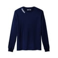 thumbnail image 2 of Daxton Premium Georgia Men Long Sleeves T Shirt Ultra Soft Medium Weight Cotton, Navy Tee White Letters Small, 2 of 3