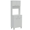 thumbnail image 6 of Xukmct 2 Door Pantry Cabinet with Drawer and Shelf, Perfect for Kitchen, Dining Room, White, 6 of 8