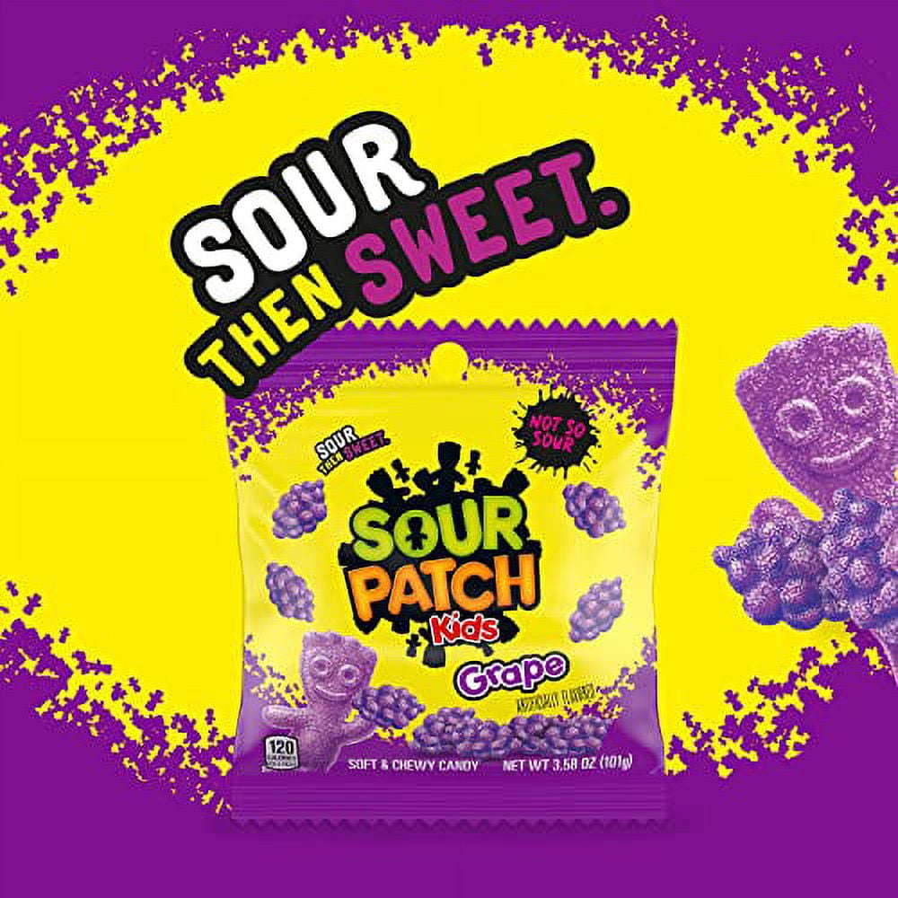 SOUR PATCH KIDS Grape Soft & Chewy Candy, 12 - 3.58 oz Bags