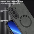 thumbnail image 4 of Funda magnética de cuero de lujo para Samsung Galaxy S24, S23, S22 Ultra, S21 FE Plus, Magsafe, carga inalámbrica, cubierta a prueba de golpes, 4 of 5