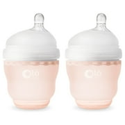 Gentle Bottle Silicone Wide Mouth Baby Bottle 4 oz, Coral