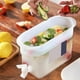 thumbnail image 5 of Cubo de agua fría de 3,5 L con grifo para nevera | Dispensador de bebidas de plástico aislante | Tapa antigoteo | Material apto para uso alimentario | Ideal para café frío, agua con limón y té, 5 of 5