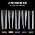 thumbnail image 3 of Tnobhg 240Pcs Nail Art False Patch Set Seamless Versatile Lengthened Frosted Texture Anti-break Long Lifespan Nail Tips, 3 of 8
