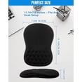 thumbnail image 7 of Wrongduck Ergonomic Mouse Mat with Wrist Rest Memory Foam Cushion Smooth Lycra Surface Non Slip Base Office Computer Desk Pad Black, 7 of 7