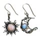 thumbnail image 1 of Pendientes Estilo Sol Sol Luna Boho Pendientes Retro Luna Luna Piedra Pendientes asimétricos, 1 of 8