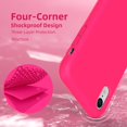 thumbnail image 6 of Compatible with iPhone XR Case, Drop Protection Liquid Silicone Gel Rubber Full Body Bumper Cover with Soft Microfiber Shockproof Phone Case for iPhone XR 6.1", Hot Pink, 6 of 14