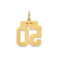 thumbnail image 3 of 14k Yellow Gold Number 50 Pendant for Men and Unisex, Bold Block Sports Design, Athletic Milestone Necklace for Anniversary, Birthday, or Commemorative Jewelry Style, 3 of 6