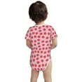 thumbnail image 3 of Gaeub Hand Drawn Strawberry Print Infant Climbing Onesie,Toddler Outfit,Newborn Baby Bodysuit,Baby Boy Girl Clothes -6 Months, 3 of 6